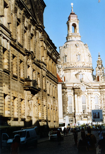 Blick auf die Frauenkirche in Dresden